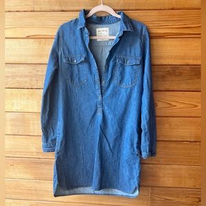Girl Krazy Denim Button Up Dress Size Small
